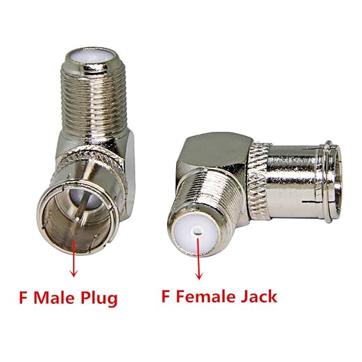 Right Angle Coax Quick TV Connector, 5 Pack F Type Male to Female Push On Plug - Image 4