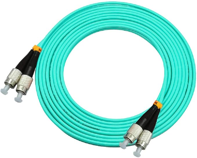 Jeirdus 3Meters 10ft Duplex 50/125 10G OM3 Multi-Mode Fiber Optic Cable Jumper Optical Patch Cord FC-FC