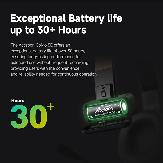 Accsoon Como SE Wireless Headset Intercom System 5-Person Full Duplex 1312ft Team Communication Group Talk, 30+Hour Battery Life