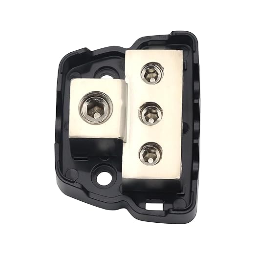 3Way Power Distribution Block 0 GA/ 4 GA in 4 Gauge/8 Gauge Wire Out Ground Blocks 2PCS