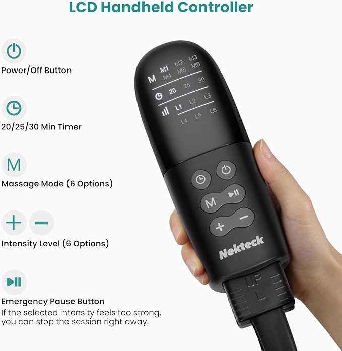 Leg Massager for Circulation and Pain Relief Air Compression Boots Massage Tools for Calf Foot Massager, 6 Modes 6 Intensities, Relaxation Tool for Men Women Mom Dad Wife Husband Birthday Christmas