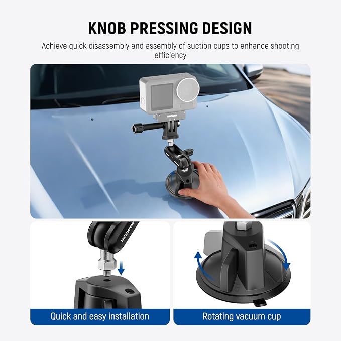 NEEWER Suction Cup Phone Holder & Camera Mount Compatible - Image 4