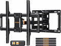 Perlegear Full Motion TV Wall Mount for Most 42–86 inch Flat Curved TVs up to 132 lbs, 12″/16″ Wood Studs, Bracket with Articulating Arms, Swivel, Tool-Free Tilt, Max VESA 600x400mm PGLF12