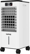 Portable Evaporative Air Cooler, 1.84Gal Touch Screen Cooler Fan with Remote Control, 3 Speeds 3 Modes LED Display, Ice Packs & Rolling Casters Included, Quiet 3-in-1 Cooling for Bedroom Home Office