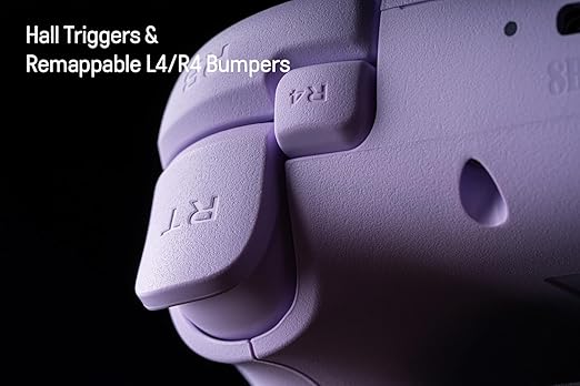 8Bitdo Ultimate 2C Hall Effect Joysticks and Hall Triggers Wireless Controller for Windows PC and Android, with Remappable L4/R4 Bumpers, Turbo function & Rumble vibration (Purple)