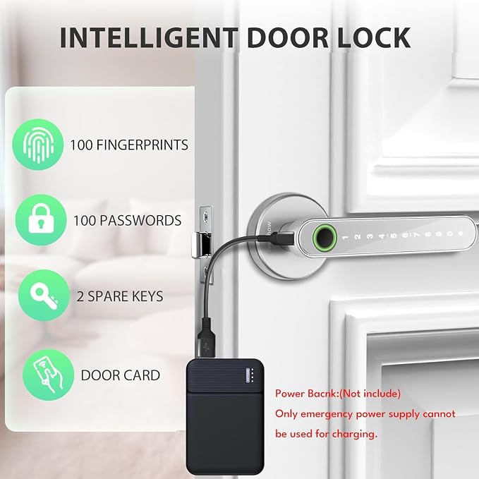 Fingerprint Door Lock Biometric Door Knob - Image 3