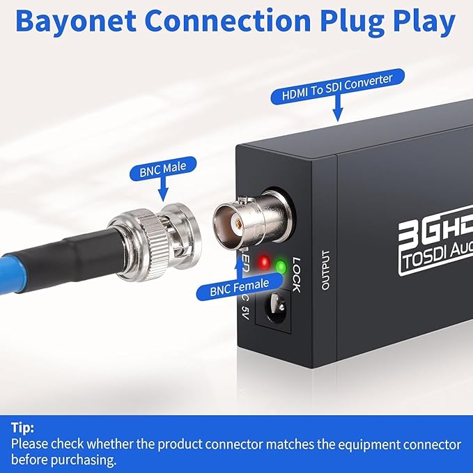 Superbat SDI Cable BNC Cable 3G/6G/12G (Belden 1694A)，1-300FT, Supports HD-SDI/3G-SDI/4K/8K Video, Precision SDI Video Camera Wire (1Pcs)