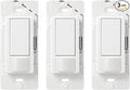 Lutron Maestro Motion Sensor Light Switch for Bathroom, Garage, Laundry Room, Closet, for Any Light Bulbs, Occupancy and Vacancy Sensor, Single-Pole Only, No Neutral Req, MS-OPS2-WH-3, White, 3 Pack