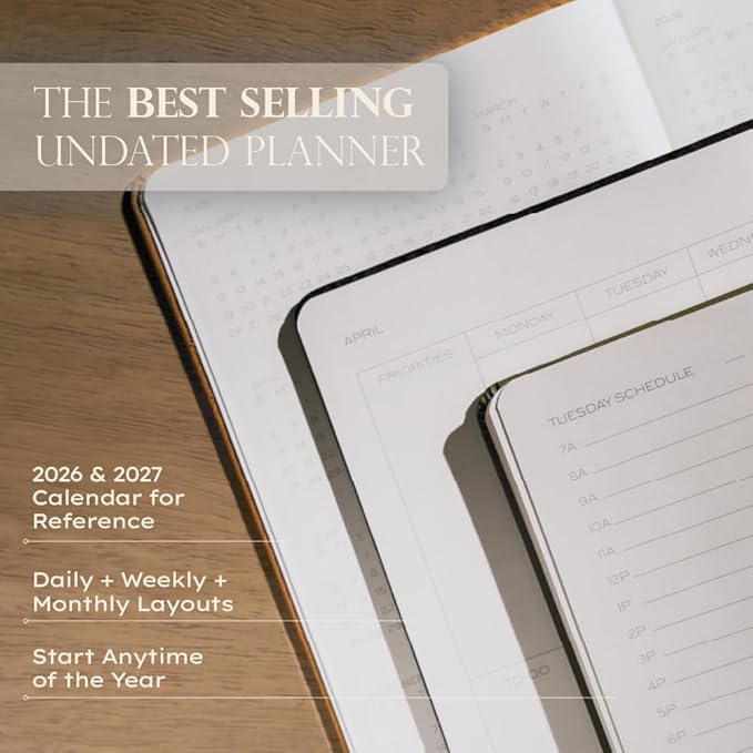 Anecdote 2026-2027 Planner: A Monthly, Weekly & Daily Planner with Calendar | 8.5" x 5.2" | Hardcover To-Do List Organizer, Planning Your Success, Start Anytime, Achieve Productivity Goals (Blossom)
