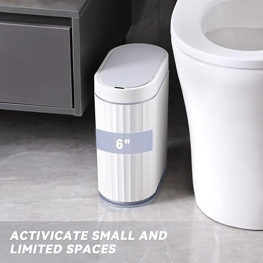 ELPHECO Bathroom Trash can Motion Sensor, AutomaticGarbage can, Slim Plastic - Image 6