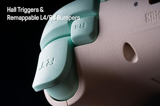 8Bitdo Ultimate 2C Hall Effect Joysticks and Hall Triggers Wired Controller for Windows PC and Android, with Remappable L4/R4 Bumpers, Turbo function & Rumble vibration (Mint)