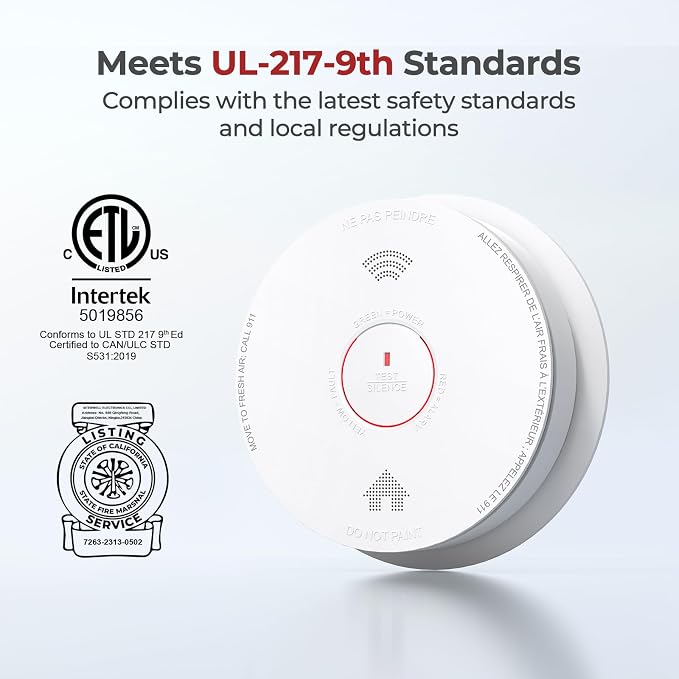 Smoke Detector Carbon Monoxide Detector Combo 10 Year Battery - Image 3