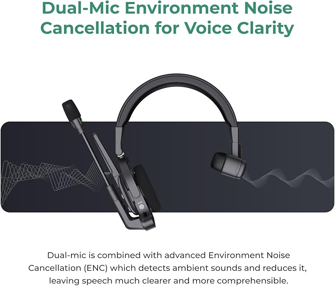 Accsoon Como MIC02-1H4R Wireless Headset Intercom System 9-Person Full Duplex 1312ft Team Communication Group Talk, Links up to 9-Person, 10+Hour Battery Life