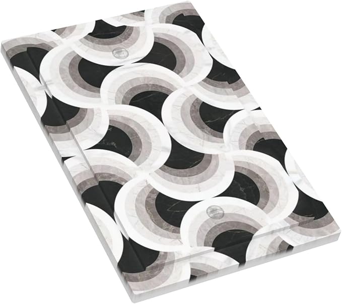 Bvtewkhz Black/White Art Marble No Device Single Blank Decorative Light Switch Covers Electrical Faceplate Switch Plates for Bathroom Kitchen Home