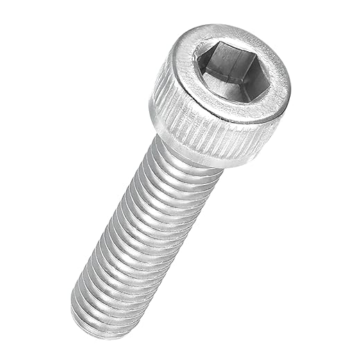 Kozelo 40pcs Socket Head Cap Screws - [M6-1 x 25mm] 304 Stainless Steel Allen Socket Drive for Electrical Motor 3D Printing Fan Engine Replacement Use, Silver