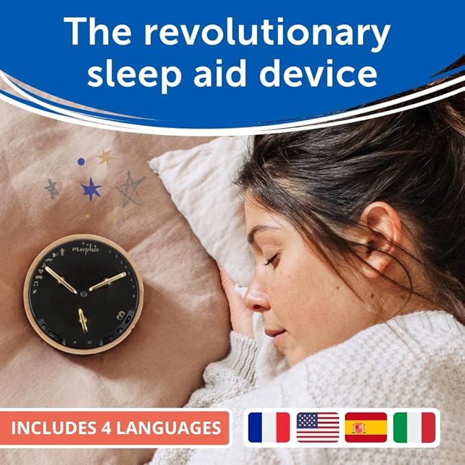 Morphée | Sound Machine for Sleep with Meditation | White Noise & Sound Therapy for Deep, Restful Sleep | 210 Sessions in 4 Languages | Perfect Meditation Accessory