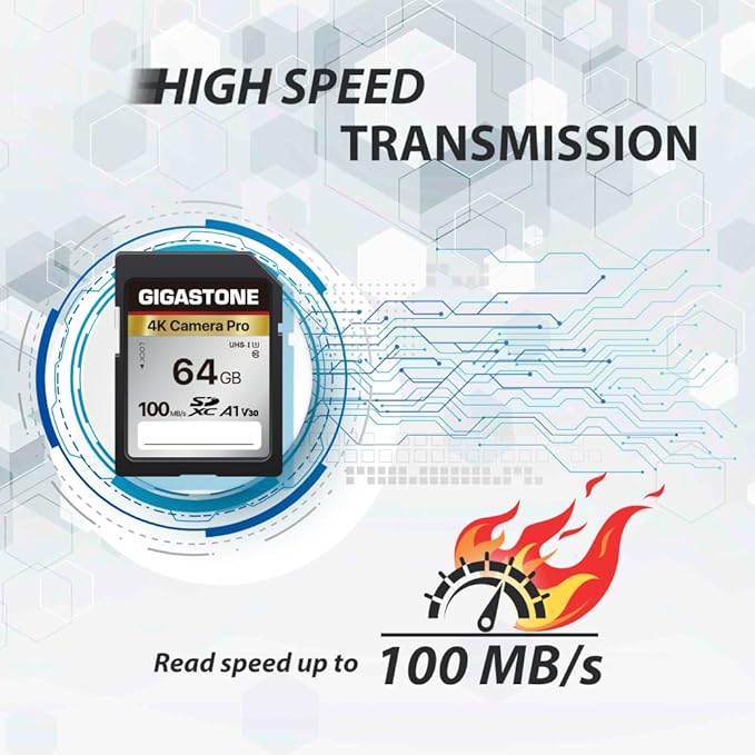 【5-Years Data Recovery】 GIGASTONE 64GB SD Card 2-Pack, 4K Camera Pro, UHS-I A1 - Image 3