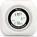 3 in 1 Natural & Propane Gas Detector, Plug in Natural Gas, Propane, Temp, Humidity and Explosive Gas Alarm; Design for Home, Apartment & RV; with LCD Screen (White)
