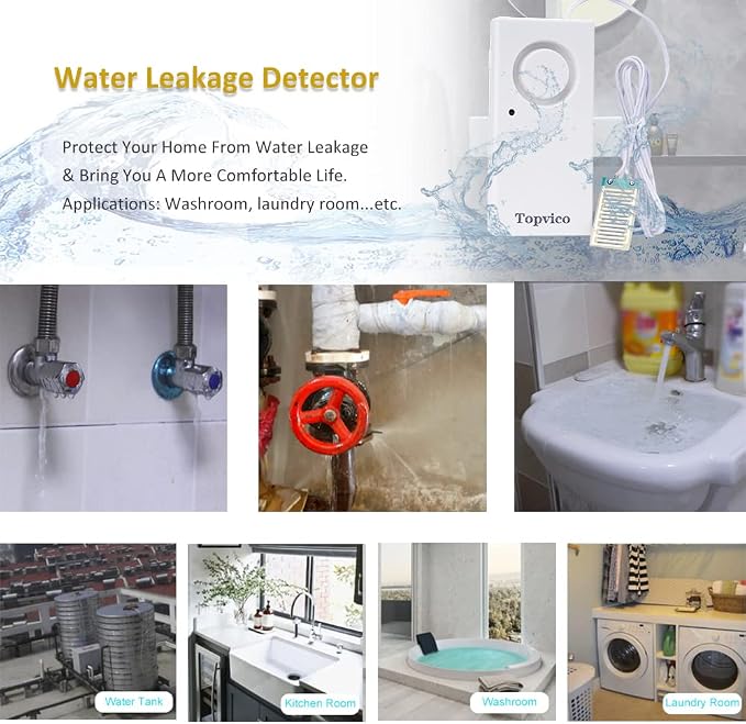 Water Alarms for Basements, Heater Leak Detector, Sump Pump Overflow RV - Image 7