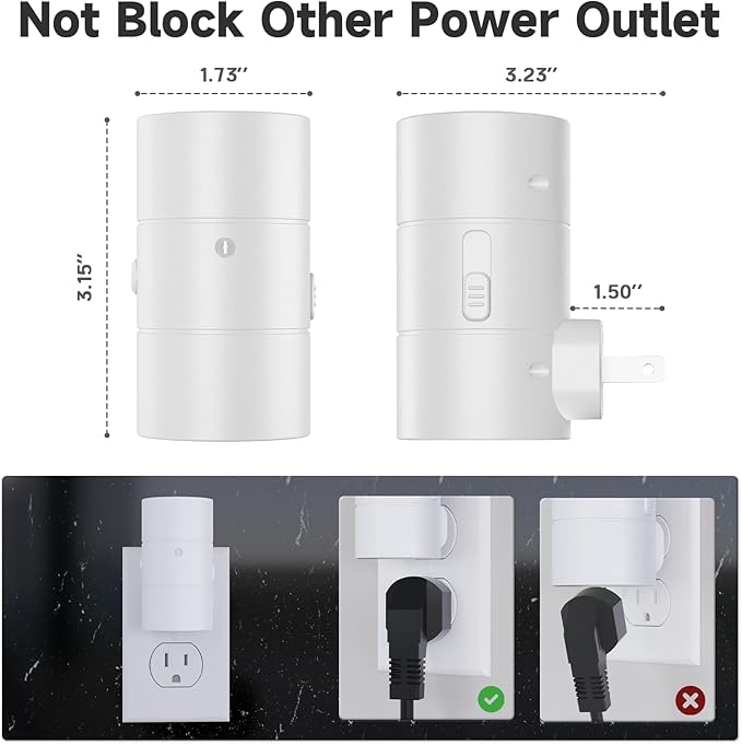 NIORSUN Night Lights Plug into Wall, Dimmable with 3 Color Modes & Auto On/Off Sensor, Ultra-Slim Nightlight for Hallway, Bathroom, Bedroom, Nursery, Kitchen (8 Pack, White)