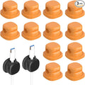 Magnetic Cord Organizer Holder, Upgrade Cord Holder for Nightstand, Adhesive Wire Cable Clips Management Kit for Phone Charger, Computer, Home, Office, Desk, Nightstand (Orange, 12 Packs)