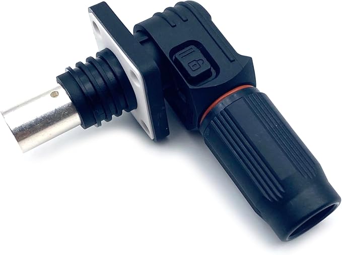 1 Set Battery Energy Storage Connector, 200A High Current Connectors Quick Plug Terminal Black Right Angle Plug and Socket IP67 Waterproof Power Adapter Crimping 50mm² Wiring (1500V)