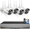 Wireless WiFi Outdoor Security Camera System, IP67 Waterproof Dual Antenna by OOSSXX