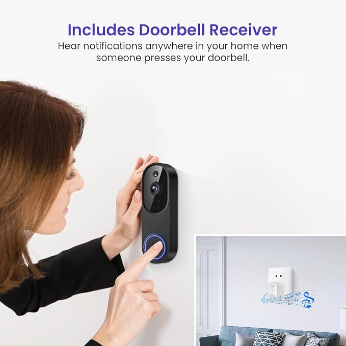 1080p Smart Wi-Fi Doorbell Camera - Image 4