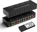 Dingsun 8Port AV to HDMI Converter, Will Convert Input Analog Aignals to a Digital Output Signal, Built-in 16:9/4:3 Adjustment, Perfect for Old Video Game Systems,PS,WII,Xbox,DVD,VHS(with Remote)