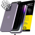 NEW'C 3x Privacy for iPhone 14 Pro Screen Protector+ 3x Camera Lens Protector by NEWC