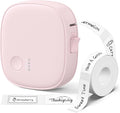 XenGro Mini Label Maker Machine with Tape AH-P05 - Portable Bluetooth Mini Label Printer, Wireless Thermal Label Maker, Waterproof & Rechargeable, Built-in Cutter, for Home, Office, Kitchen - Pink