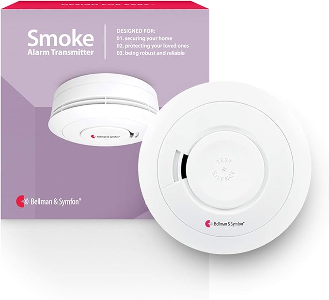 Bellman & Symfon Smoke and Fire Alarm Transmitter – Visit Smart Home System Component - Deaf and Hard of Hearing – Emergency Alert Fire Detector for Seniors and Assisted Living Safety