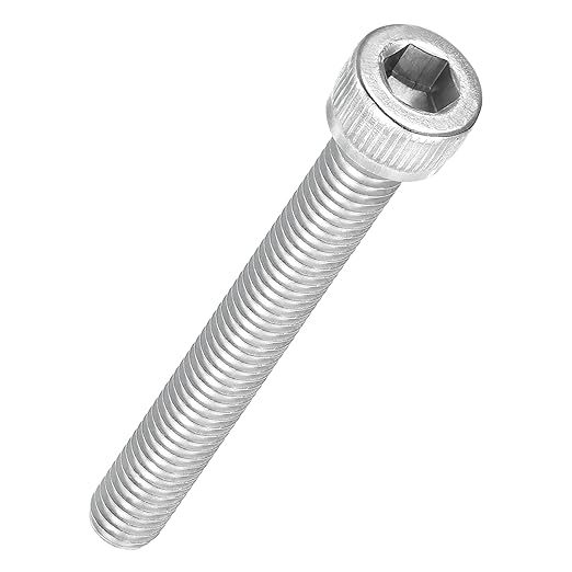 Kozelo 10pcs Socket Head Cap Screws - [M6-1 x 50mm] 304 Stainless Steel Allen Socket Drive for Electrical Motor 3D Printing Fan Engine Replacement Use, Silver