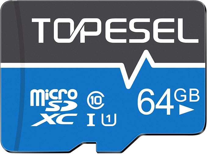 TOPESEL 64GB Micro SD Card SDXC Memory Cards UHS-I TF Card Class 10 by TOPESEL