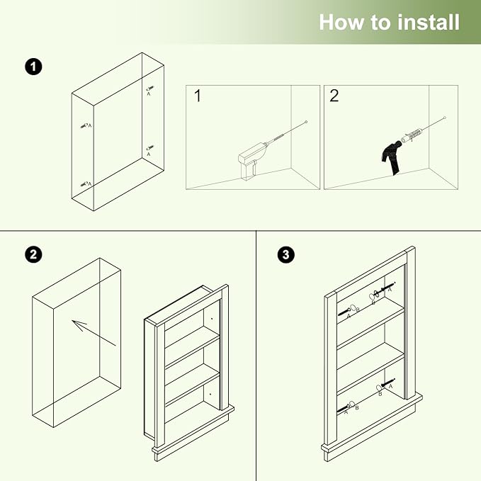 Recessed Medicine Cabinet,in Wall Shower Niche,14x24 Bathroom Cabinet with Storage,Bathroom Niche for Shower Wall for Bedroom,Wall Niches Insert for Drywall,Grey/MDF