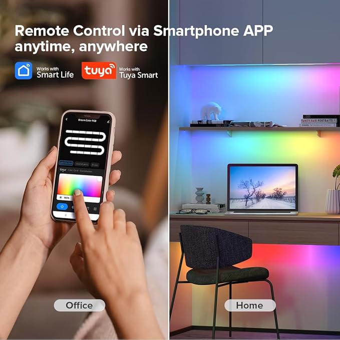 BTF-LIGHTING 2.4G WiFi DR03W RGB SPI Controller Tuya APP/Smart Life/Google Home/Alexa Control Support WS2812B WS2811 WS2815 etc Addressable LED Strip Work with WR01RF RC03RFB RF Remote