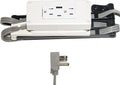 My Tidy Space Compact Combo (1) USB-A (1) USB-C (2) 15 Amp in-Drawer Docking Station Outlet Plugs with Retractable arm