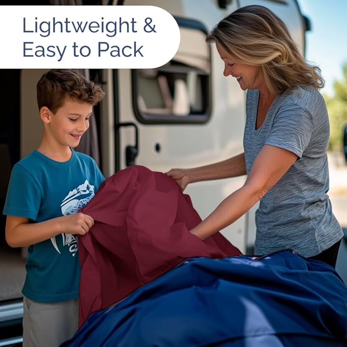 RV Short Queen Sheet Set 60 X 75 - 4 Piece RV Short Queen Bed Sheets - Soft, Breathable & Cooling - Designed for Bunks, Trailers & Campers - Fits 8” to 12" Mattress - Hotel Luxury Bedding - Burgundy