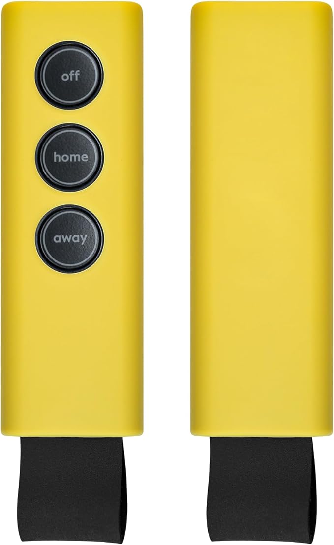 Protective Silicone Cover Case for SimpliSafe KeyFob - Arm and Disarm Remotely, Flexible Case for SimpliSafe Home Security System KeyFob - Latest Gen (Yellow)