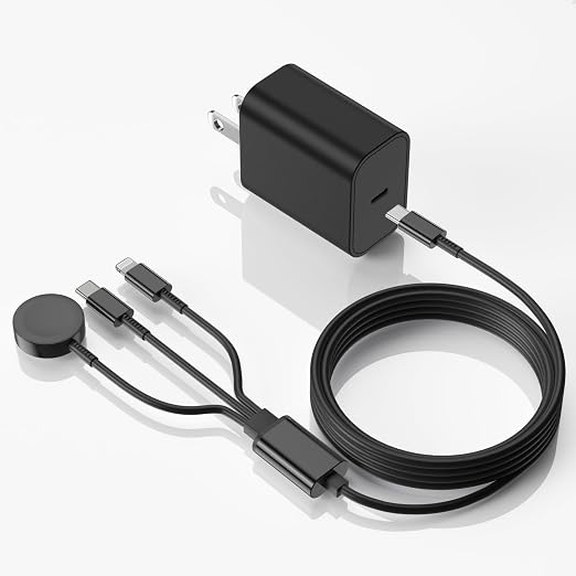 Upgraded Apple Watch Charger, 3 in 1 Multi Charging Cable 6FT, Magnetic Fast by Gyusity
