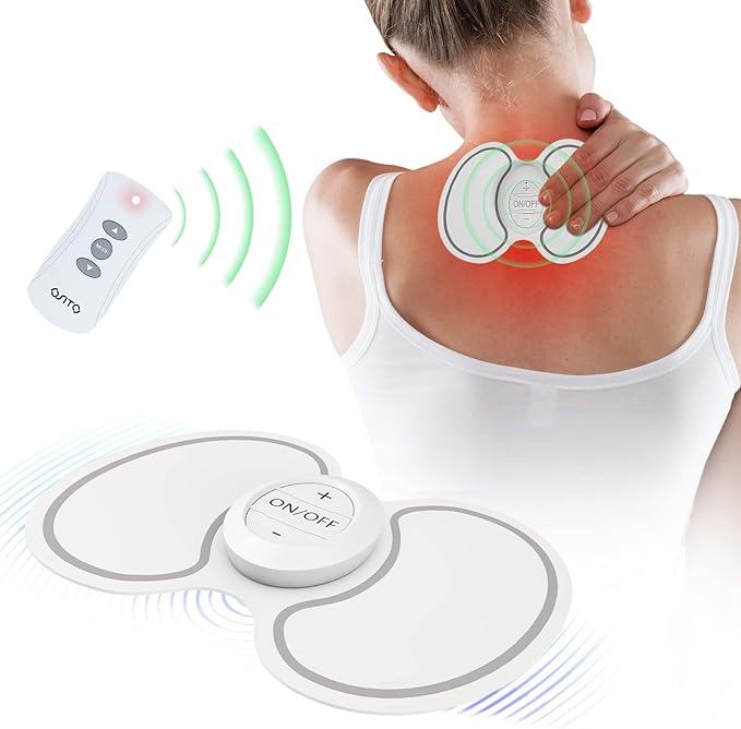 OSITO Wireless TENS Unit Muscle Stimulator EMS Rechargeable Smart Pain Relief Device Portable Mini Massager Neck Back Stretcher Electromagnetic Therapy, Replacement Pads Available