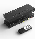 Dingsun 3 Way HDMI 2.0 to HDMI Switcher + 2 Way RCA to HDMI Converter for Fire Stick，ROKU, N64, NGC, Wii, PS2/3/4/5, Xbox Series, Xbox ONE, Switch ect.