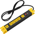 CCCEI Heavy Duty Power Strip Surge Protector - 6 Outlet Industrial Strip with 15A, 1200 Joules - ETL Listed Metal for Shop, Workshop, Garden (25FT, Black)
