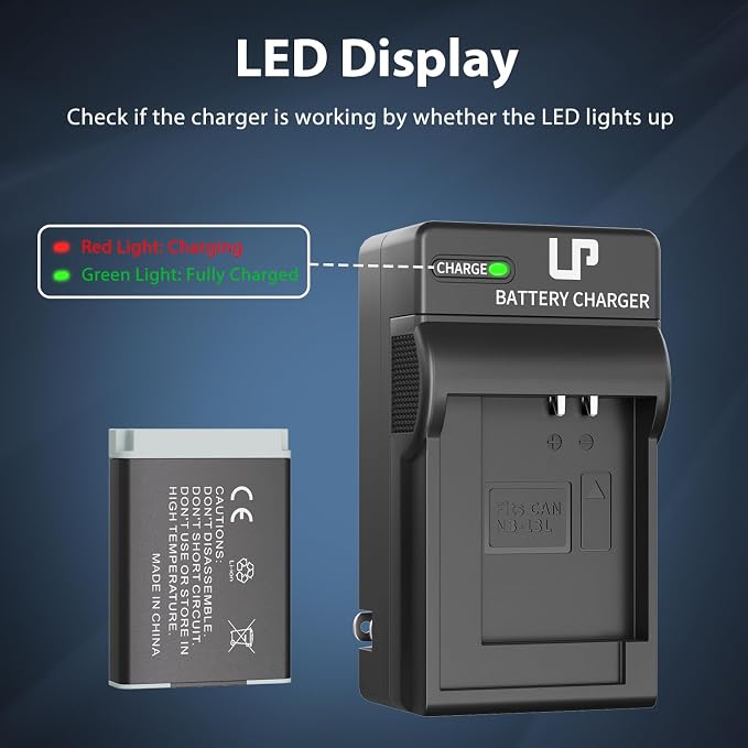 LP NB-13L Battery and Charger, 1600mAh Battery Compatible - Image 5