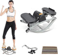 Rock Stepper Step Side-to-Side Lateral Rocking Fitness Stepper with Digital Monitor/Resistance Bands Machine for Home Workout