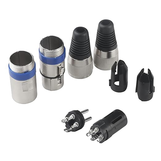 MAD OWL 4 Pack DMX Cables - 1.2m & 3ft XLR Male to Female, Short & Long Stage Light DMX Signal Connection