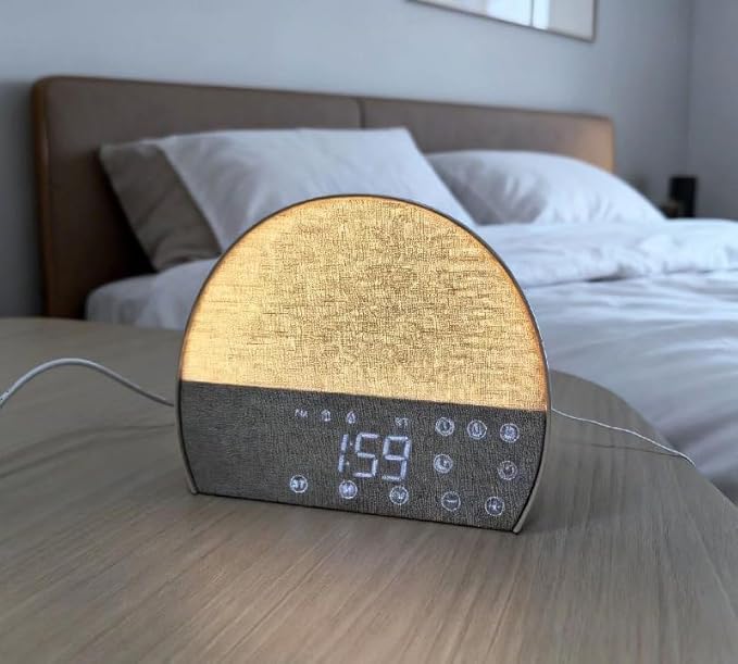 Restore 3 Sunrise Alarm Clock with Sound Machine, Digital Display, Type-C Input, Dual Alarms, White Noise, Smart Light, Touch Controls