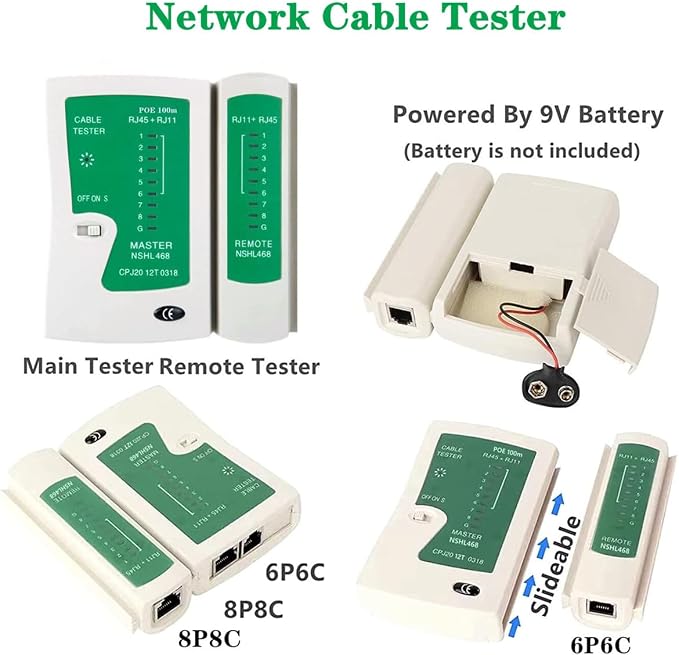 Gaobige Network Tool Kit for Cat5 Cat5e Cat6, 11 in 1 Portable Ethernet Cable - Image 5