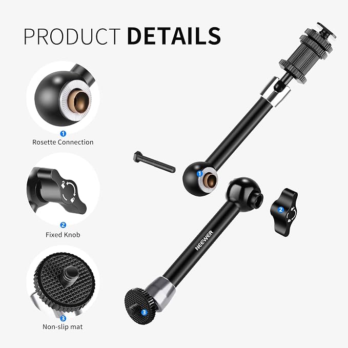 NEEWER 5.9"/15cm Adjustable Friction Magic Arm - Image 4