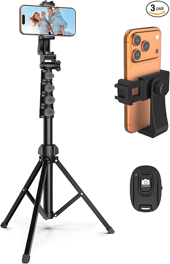 Liphisy 64” Tripod for Cell Phone & Camera, Phone Tripod by Liphisy